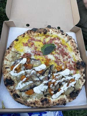 Half carbonara / Half big lebanowski  at El Vato Loco in Barcelona