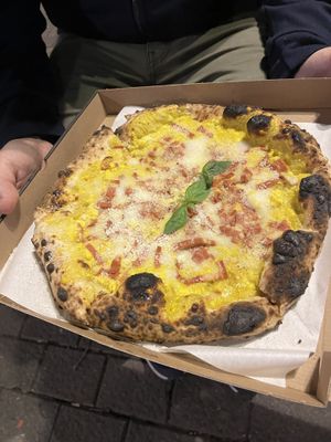 Carbonara (eggs & ham)  at El Vato Loco in Barcelona
