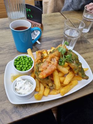 Banana blossom and chips at The Glass Box in Clevedon