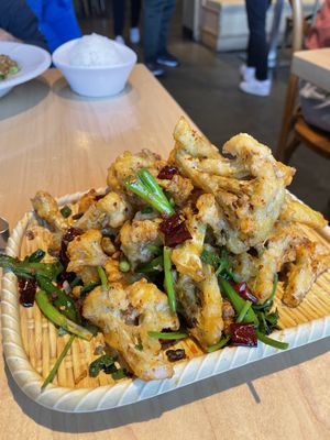 Dry fried spicy cauliflower   at Mama Chang in Fairfax
