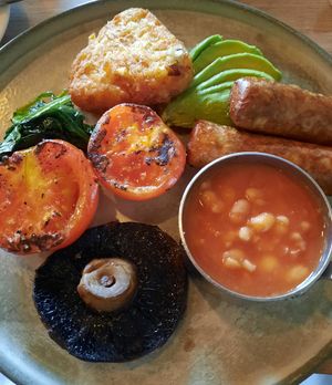 Vegan version of the Vegetarian Breakfast (no egg) at The Pier in Harwich