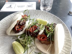 Jackfruit bao buns  at The Pier in Harwich