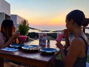 Dining with sunset  at The Happinezz Hills Karimunjawa in 