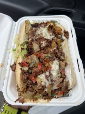 NYC Chopped Cheese Sub  at Blu Tee Spoon in Raleigh