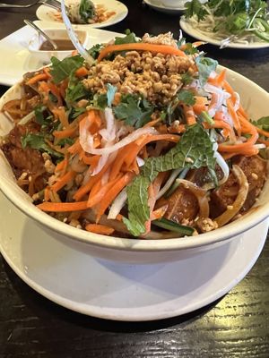 Spicy Lemongrass tofu “bun"  at Goji Kitchen in Santa Rosa