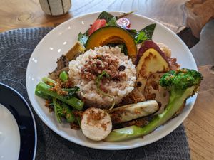 Rice with many vegetable and a demi-glace sauce. at Deli Pebble - Maybe closed in Musashino