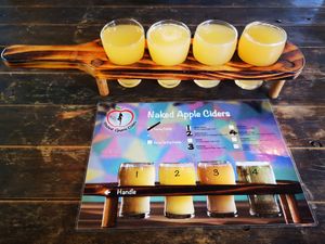 Cider Tasting Paddle at Naked Apple Cider House in Karragullen
