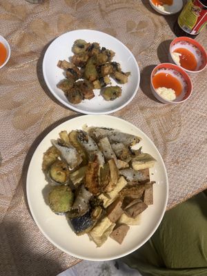 Tempura & fried tofu with seaweed   at Chay Corner  in Hoi An