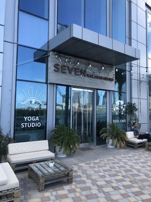The cafe  at Seven Wellness Center in Abu Dhabi