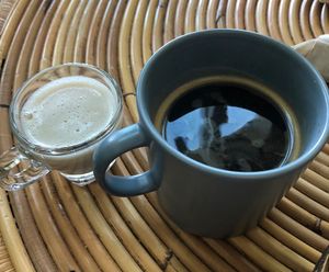 Americano with oat milk   at Seven Wellness Center in Abu Dhabi