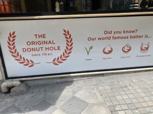 Sign in front at Mr Puffs in Athens