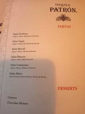 Menu at Wallen in Brussels