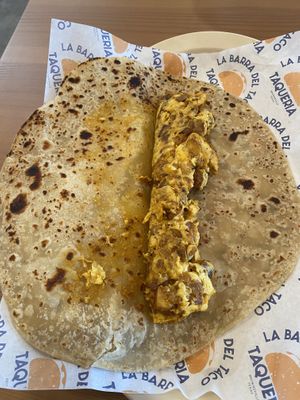  Vegan Breakfast Burrito.  So damn good!  at La Barra Del Taco in Brownsville