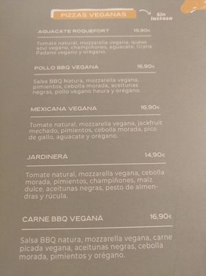  at Pizza Natura in Madrid