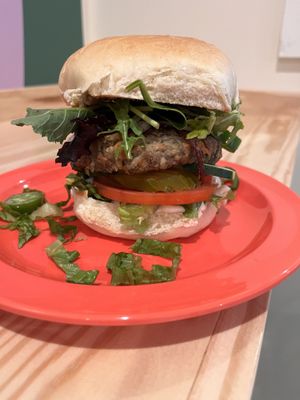 No Bull burger   at devil's lettuce in Richmond