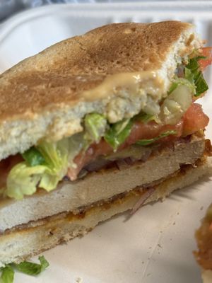 Chicken sandwich   at devil's lettuce in Richmond