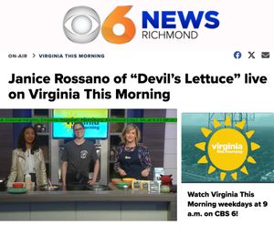 Owner, Janice Rossano, featured on Virginia This Morning (CBS 6) at devil's lettuce in Richmond