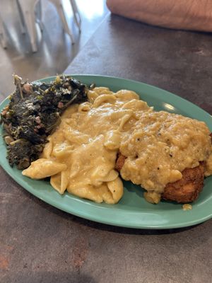 Chick fry tofu, kale & Mac  at devil's lettuce in Richmond