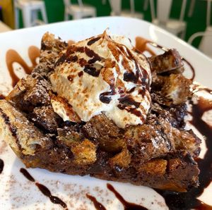 Vegan Chocolate Tiramisu French Toast Casserole at devil's lettuce in Richmond