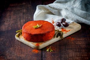 Redonet with "Tap de Cortí", the island´s traditional sweet paprika. at Bon Besso in Mallorca