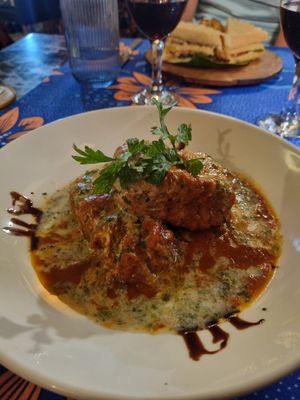 Parmegian eggplant at Omali in Sao Tome