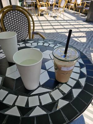 They serve a variety of coffees and teas as well. at Green Papaya in Dallas