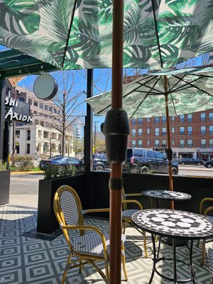 Photo of outdoor seating area. at Green Papaya in Dallas