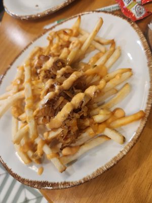 Vegan animal fries at Green Papaya in Dallas