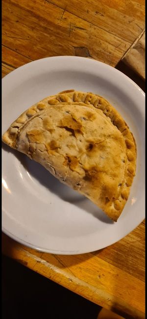 Empanada de verduras at Costumbres Argentinas in Neuquen