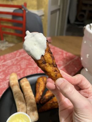 Follow Your Heart hi-omega vegan ranch with their wings  at Delight Soy in Raleigh