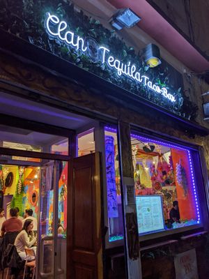 outside at Clan Tequila in Madrid