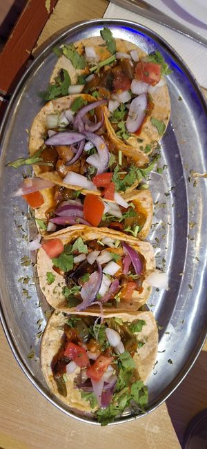 All types of vegan tacos at Clan Tequila in Madrid