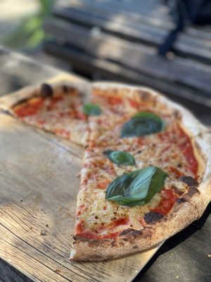 Margarita pizza with vegan cheese. Was really nice.   at Beach Hotel in Byron Bay