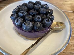 Vegan blueberry cheesecake  at Indigo - Thong Sala in Koh Phangan