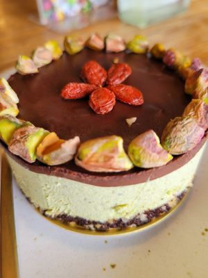 Pistachio tart - I like this! there were many other in-house made vegan desserts at Indigo - Thong Sala in Koh Phangan