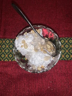 Coconut ice cream   at The Thai Vegan Kitchen in Karnataka