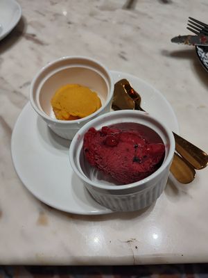 Two types of sorbet each at The Lobby Lounge - InterContinental in Central Singapore