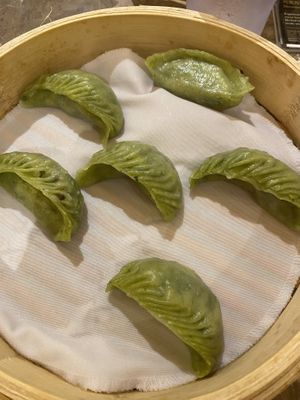 Veggie dumplings   at SIN - Din Tai Fung 鼎泰豐 - Jewel in East Singapore