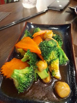 Steamed veggies in a vegan broth at Rak Thai Royal Thai Cuisine in Ho Chi Minh City