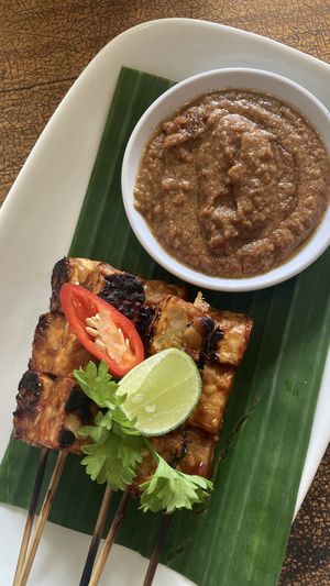 Tempe satay  at Healthy Warung in Gianyar