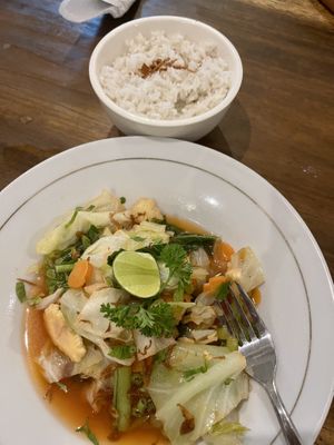 Veggie stir fry  at Healthy Warung in Gianyar