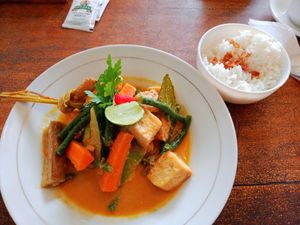 'Vegetables dish' yes, that is it's name ( veggie Curry) at Healthy Warung in Gianyar