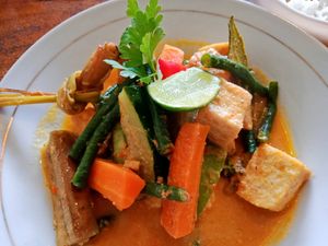 Vegetables dish at Healthy Warung in Gianyar