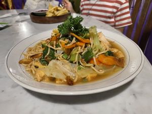 Vegetable soup with extra tofu  at Healthy Warung in Gianyar