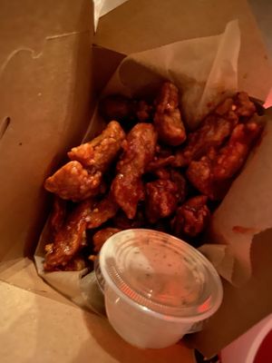 Spicy bbq wings at Tattooed Mom in Philadelphia