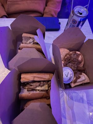 Vegan cheese steak and pierogis   at Tattooed Mom in Philadelphia