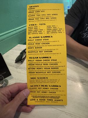Good menu  at Tattooed Mom in Philadelphia