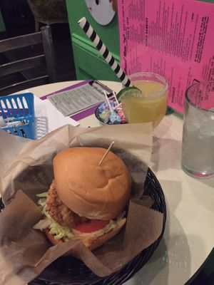 Fried Chickn and fried pickle sandwich 😋 at Tattooed Mom in Philadelphia