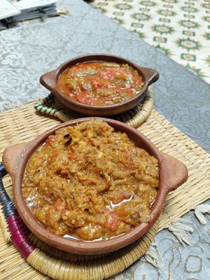 Zaalouk (30 dh) & Taktoka (30 dh) at Restaurant Baraka - البركة  in Meknes