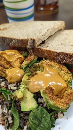 Blackened Avocado Bowl with Vegan Chipotle Mayo at Harvest Market in Springfield